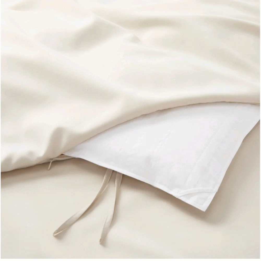 Casaluna 3pc Full/Queen Lyocell Cotton Blend Duvet & Sham Set Cream